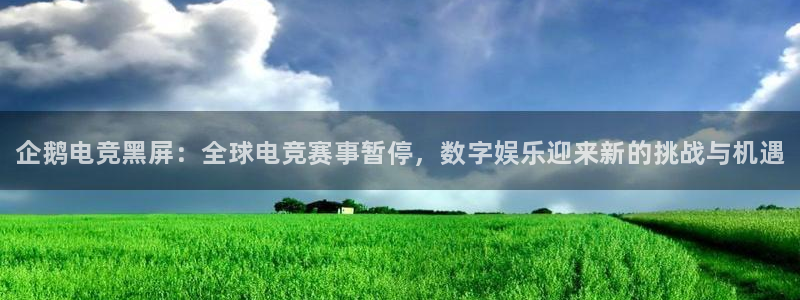 火狐电竞APP首页：企鹅电竞黑屏：全球电竞赛事暂停，数字娱乐迎来新的挑战与机遇