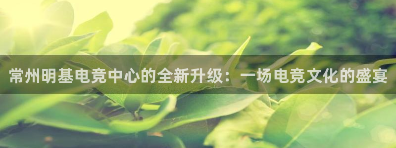 火狐电竞官方网站：常州明基电竞中心的全新升级：一场电竞文化的盛宴